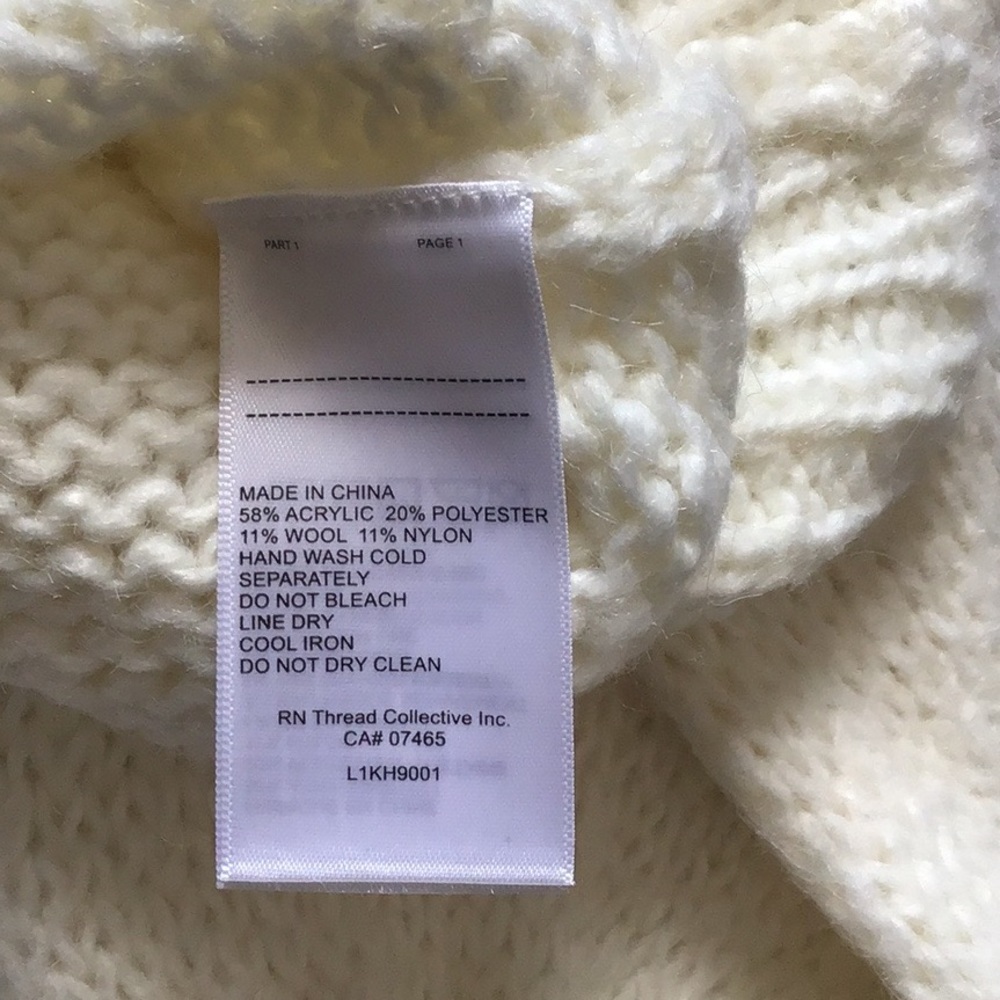 NWT Laundry By Shelli Segal Balloon Sleeve Soft Wool Blend Ivory Sweater S - Picture 11 of 14